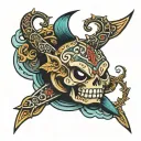 thong bikini bottom tattoo design idea