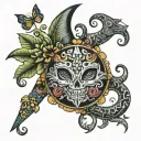 thong bikini bottom tattoo design idea