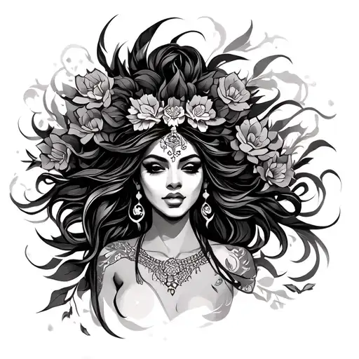 Oshun tattoo design idea