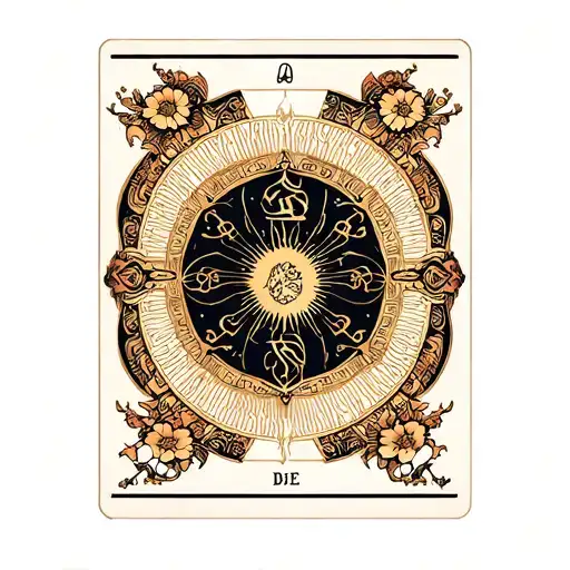 Fortune tarot arcane symbols tattoo design idea