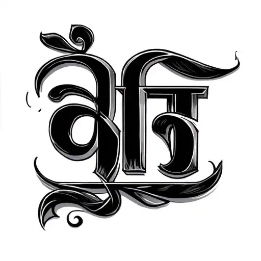 name abhi druthi mix try hard to find letters tattoo design idea