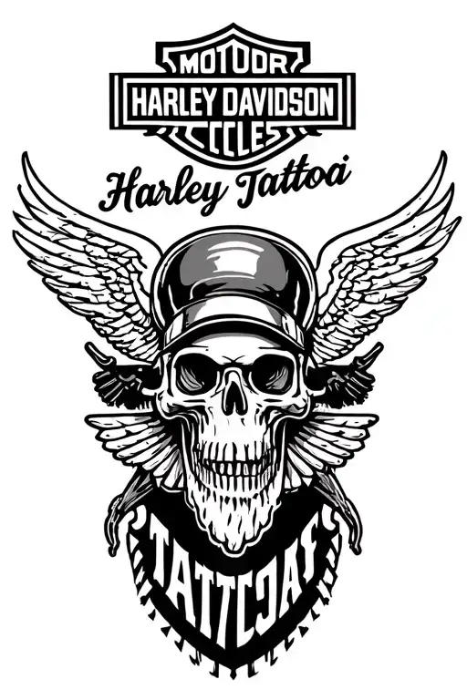 Harley Davidson Logo tattoo design idea