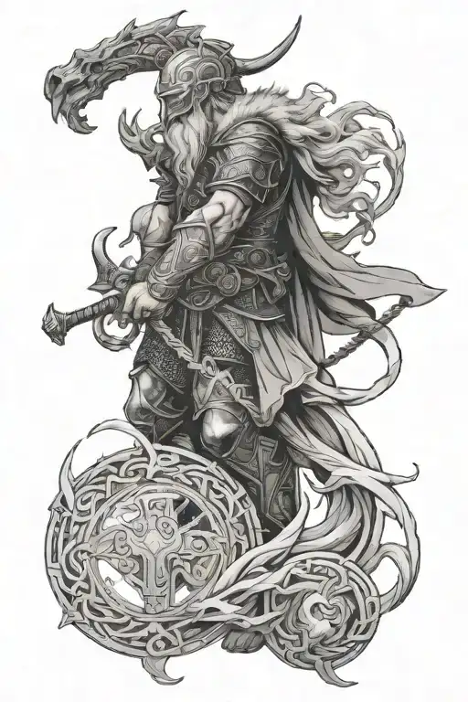norse mythology tattoo design idea