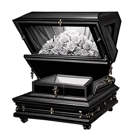 casket tattoo design idea