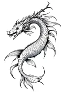 koi fish dragon tattoo design idea