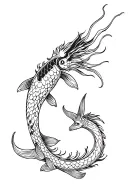 koi fish dragon tattoo design idea