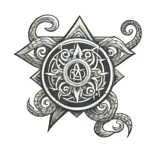 strength and discipline symbol tattoo design idea