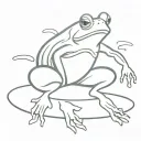 human toad surfer tattoo design idea