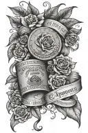 everything happens for a reason and money  tattoo design idea