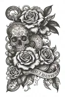 everything happens for a reason and money  tattoo design idea