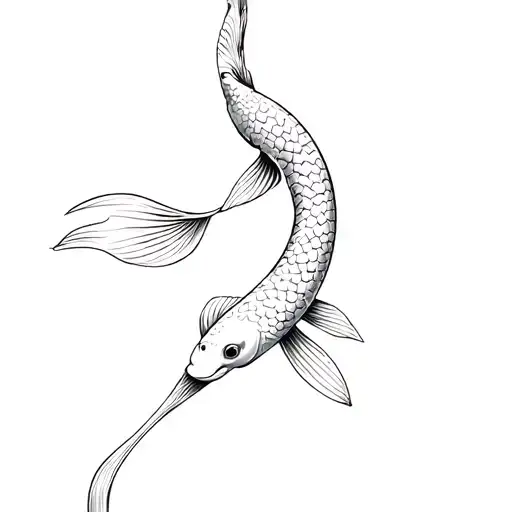 pez koi tattoo design idea