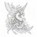 good vs evil tattoo design idea