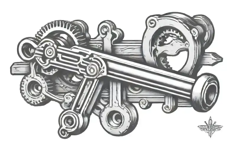 pipe wrench   tattoo design idea