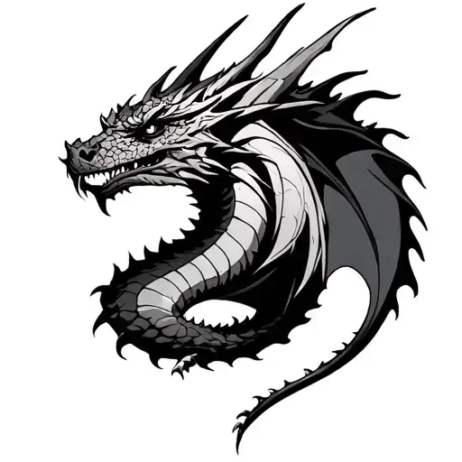 Smaug Dragon tattoo design idea