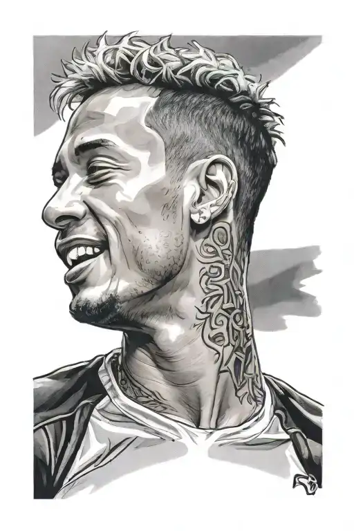 neymar jr neck tattoo tattoo design idea