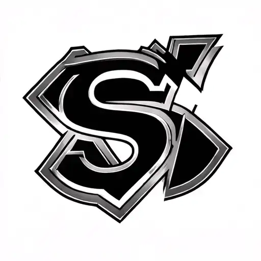 Superman logo with SK instead of S tattoo design idea