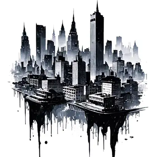 gotham city tattoo design idea