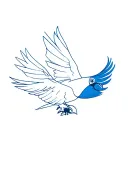 blue macaw tattoo design idea