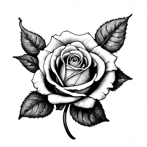 Rose, initials LR, cancer sign, rises and persevere, aesthetic tattoo design idea