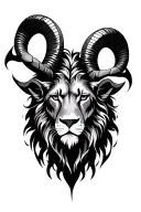 Leo, aries, Sagittarius, capricorn sign made tattoo design idea