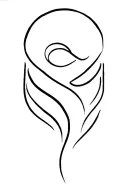 Positive energy tattoo design idea