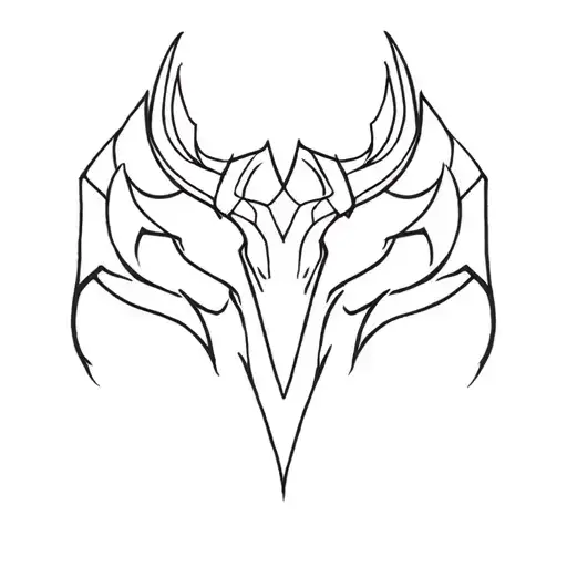 diablo minimal line art design tattoo design idea