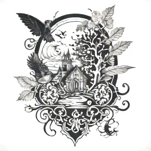 storytelling tattoo design idea