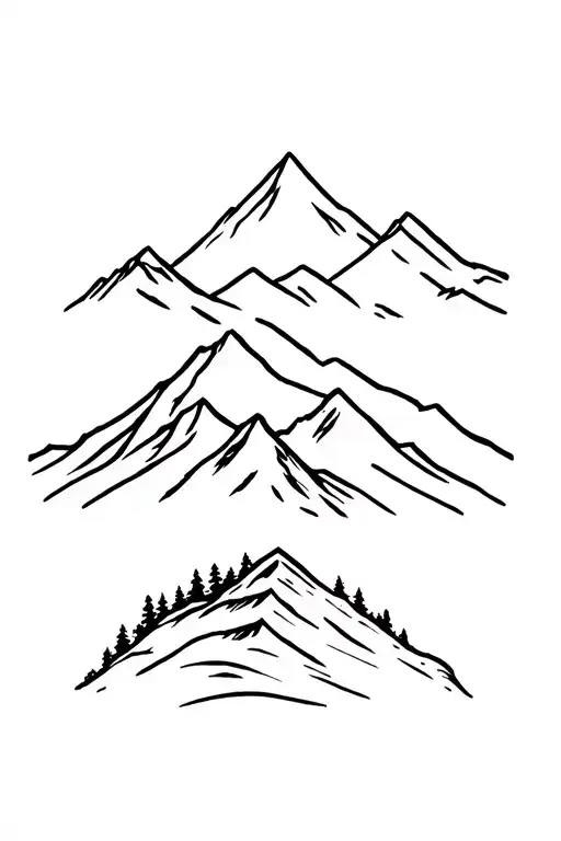 pikes peak and garden of the gods tattoo design idea