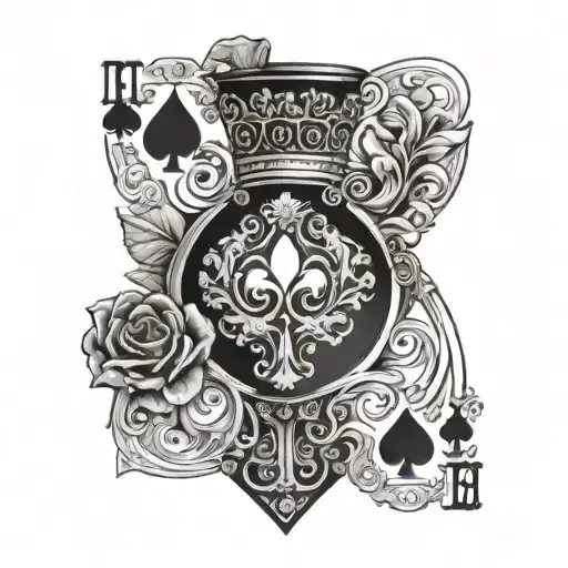 alternative jack of hearts card tattoo design idea