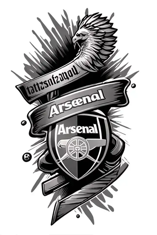 Arsenal FC cannon tattoo design idea