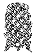 repeating chain mail pattern tattoo design idea
