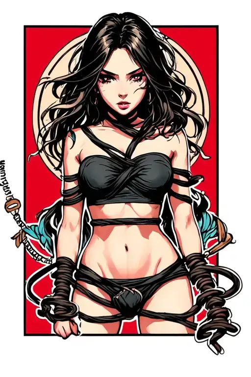 "bondage" "slave" "female" "bdsm" tattoo design idea