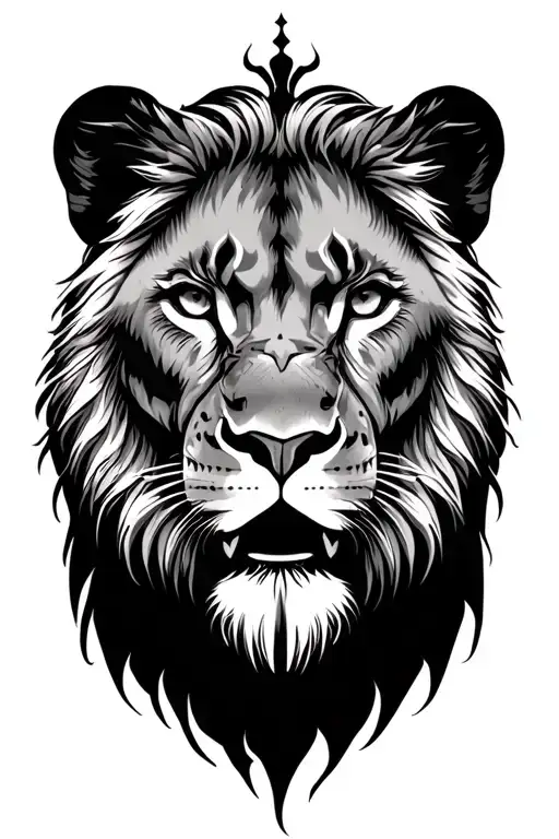 lioness queen tattoo design idea
