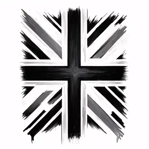 Black Union Jack tattoo design idea