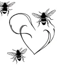 Bee and Wasp Couple Love tattoo design idea