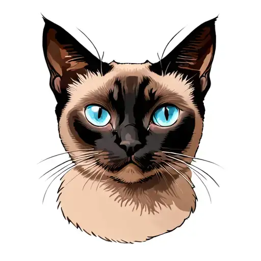 Siamese cat tattoo design idea