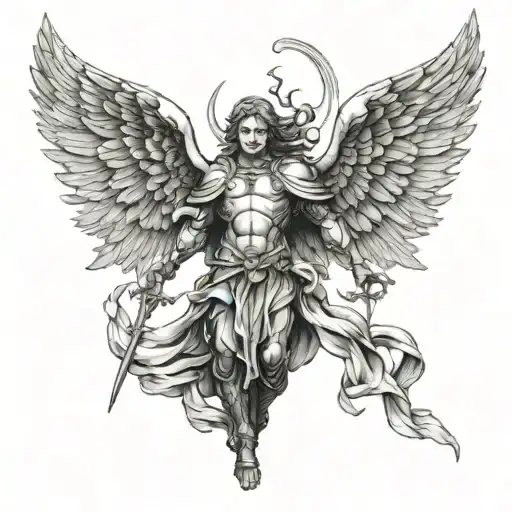 archangel michael angel tattoo design idea