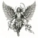 archangel michael angel tattoo design idea
