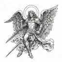 archangel michael angel tattoo design idea
