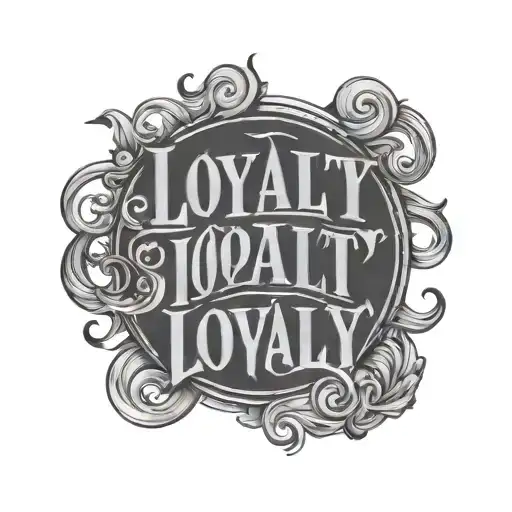 loyalty fonts for tshirt tattoo design idea