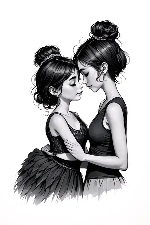 simple best friends who lost their moms in the same year  tattoo design idea