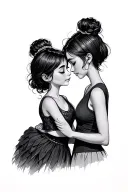 simple best friends who lost their moms in the same year  tattoo design idea