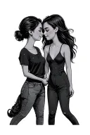 simple best friends who lost their moms in the same year  tattoo design idea