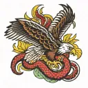 eagle snake tattoo design idea