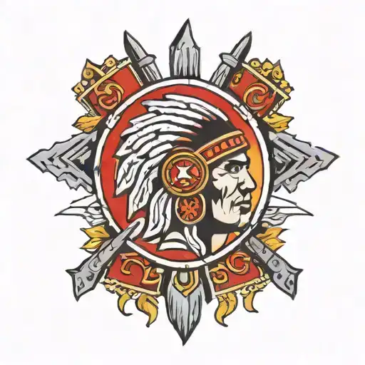 kc chiefs tomahawk logo tattoo design idea