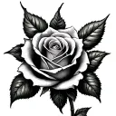 three thorned rose tattoo design idea