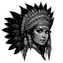 Aztec Princess tattoo design idea
