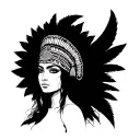 Aztec Princess tattoo design idea