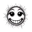 smiley face tattoo design idea