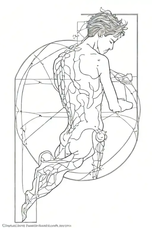 Christian, spinal cord, minimalist, fineline tattoo design idea